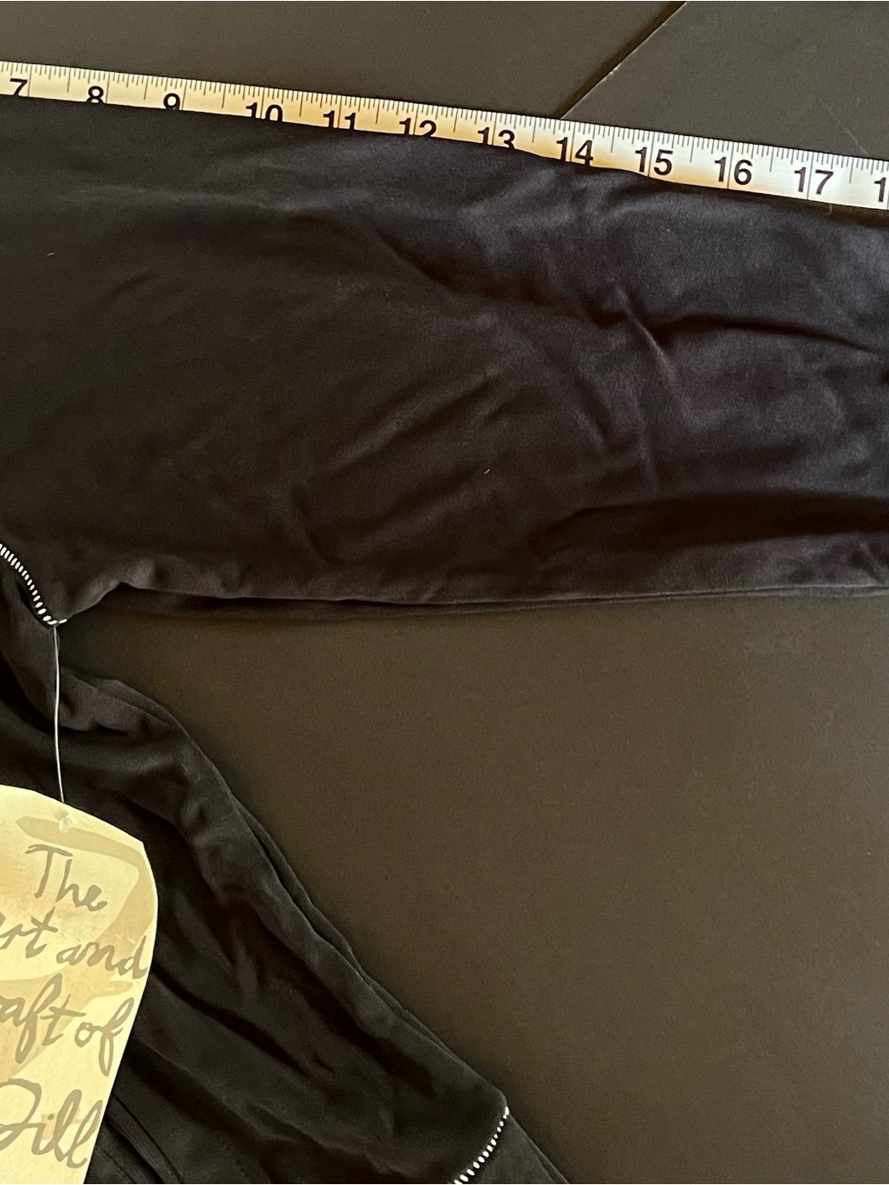 J. Jill Black Hooded Matte Jersey Jacket with Contrast Topstitching - Picture 10 of 11